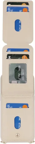 Vista 6 de Funda para iPhone 12 con tarjetero para mujer, para iPhone 12 Pro, funda para teléfono con correa, ranuras para tarjetas de crédito, bandolera