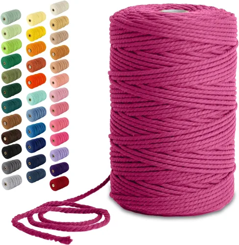 Vista 84 de Nook Theory Hilo de macramé de 3mm 109 yardas - Cuerda de macramé suave de 4mm, 5mm perfecta para nudos - Suministros de macramé para colgadores