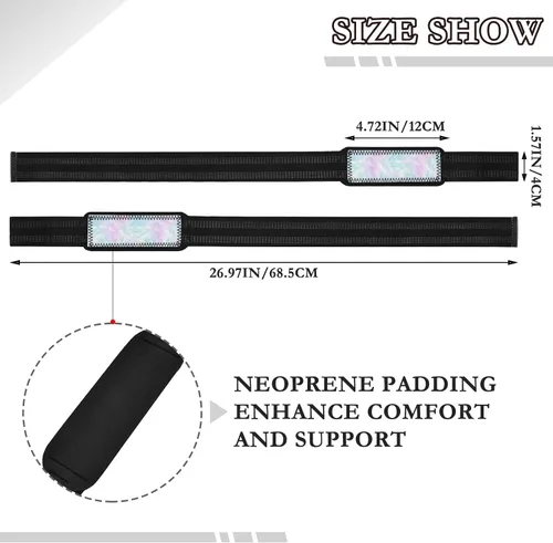 Vista 3 de Gradient Lifting Straps 26" Anti Slip Wrist Wraps Gym for Workout, Gym, Powerlifting, Bodybuilding