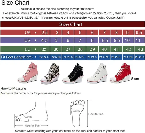 Vista 2 de Zapatos deportivos de tacón alto para mujer, zapatos de lona de moda de tubo alto, con cordones, borde de cuña, cremallera, ángulo, talla 4-11