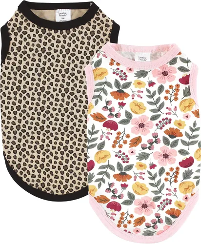 Vista 19 de Luvable Friends Camisetas de algodón para perros y gatos, 2 unidades, camuflaje plátano, talla XS