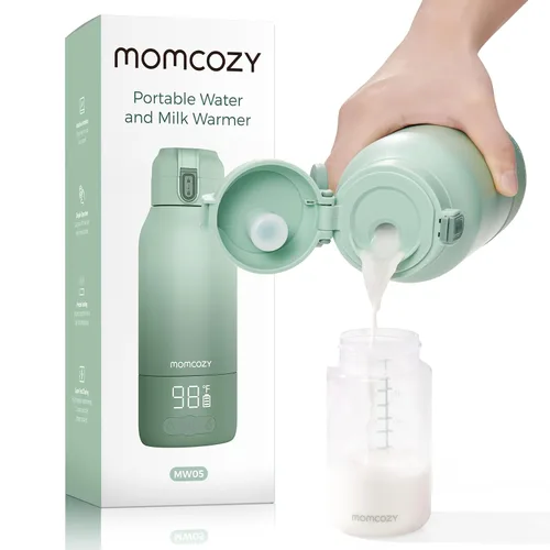 Vista 2 de Momcozy Kit de cepillo para botellas y calentador de leche portátil para viajes