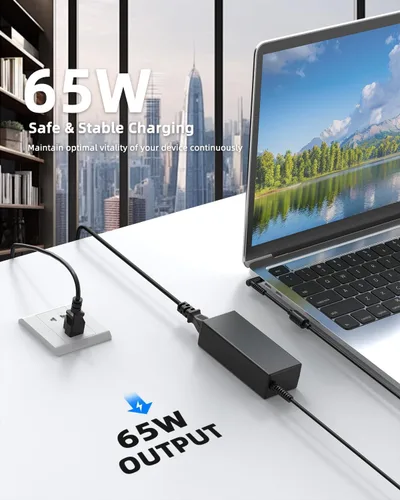 Vista 2 de Cargador para portátil de 65 W y 45 W compatible con Lenovo IdeaPad Series