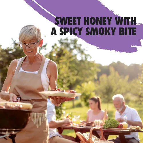 Vista 8 de Salsa de barbacoa Sweet n' Smoky, condimento para barbacoa con miel, salsa picante y chile en polvo, salsa de carne sin gluten, 17 onzas - Bootsie's