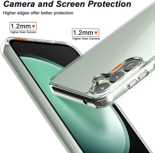 Vista 2 de Foluu Funda delgada para Samsung Galaxy S23 FE 2023, parte trasera de policarbonato duro y parachoques de TPU suave, funda protectora a prueba