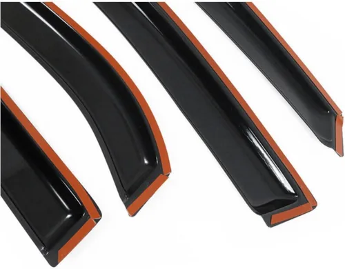 Vista 7 de 8 Pieces - Sun Rain Vent Deflector Guard Window Visor Tape External Window Style Acrylic Smoke Tinted Set for Chevy for Equinox 2010-2017