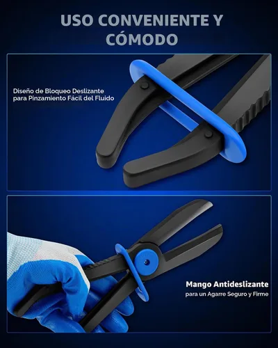 Vista 6 de OMT - Pinza de manguera de alicates, 3 piezas de largo alcance abrazadera de manguera para líneas de freno