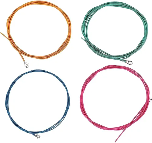 Vista 6 de Cuerdas de bajo, Cuerdas de Bajo Portátil Cuerdas de Bajo Bajo Cuatro Colores Cuerdas De Bajo Eléctrico, Para Bajo Principiante Banda De Instrumento