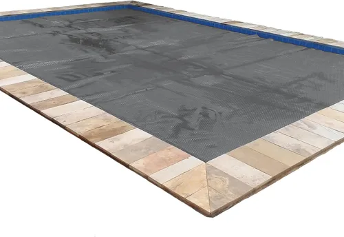 Vista 8 de In The Swim - Cubierta solar rectangular estándar azul de 12' x 20' de 8 mil para piscinas elevadas y enterradas