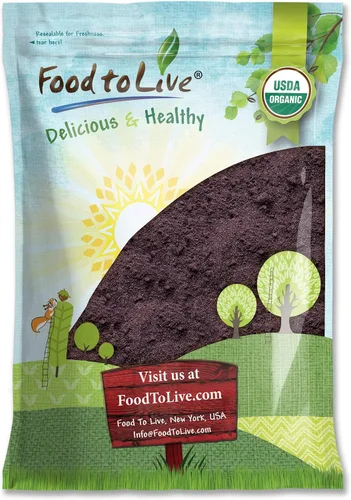 Vista 9 de Food to Live Polvo orgánico de bayas maqui liofilizadas, 1 libra, sin OMG, crudo, 100% puro, superalimento vegano, sin azúcar añadido, a granel
