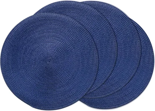 Vista 33 de AHHFSMEI Juego de 6 manteles individuales redondos trenzados de 15 pulgadas para mesas de comedor, tejido natural, resistentes al calor, color beige