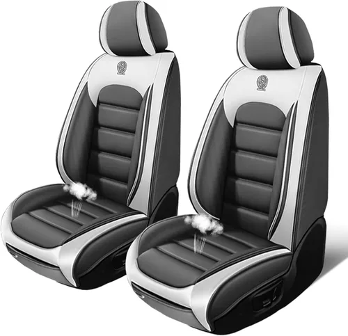 Vista 13 de Fundas de asiento para GMC Canyon 2004-2024, 2 fundas de asiento de automóvil de cuero, fundas protectoras de asiento impermeables, fundas
