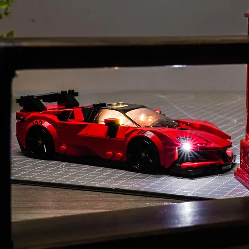 Vista 7 de BrickBling Luz LED Compatible con Lego Speed Champions Ferrari SF90 XX Stradale 77254 - No Incluye Coche (77254)