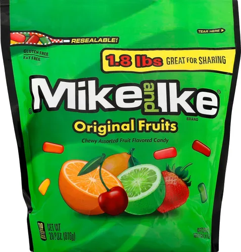 Vista 9 de Mike y Ike Mega Mix 10 Sabores Caramelos Masticables con Sabor a Frutas 5 Oz Caja de Teatro, Surtidos de Frutas, 12 Unidades Frutas surtidas, 12