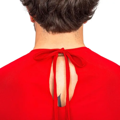 Vista 7 de Conjunto de disfraz rojo de héroe americano para adultos