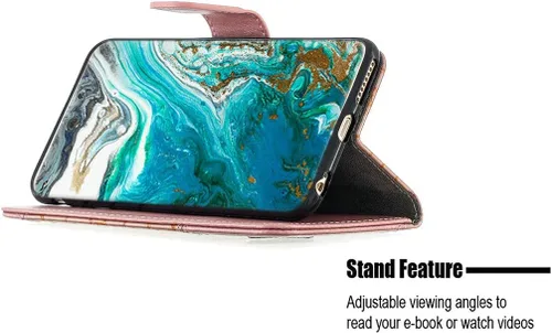 Vista 2 de jioeuinly Funda para Kalley Element 5 Plus compatible con Kalley Element 5 Plus Funda para teléfono Funda con soporte abatible estilo billetera