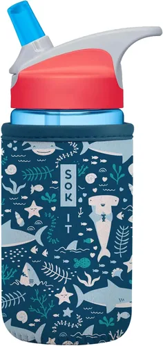 Vista 191 de Sok It BotlSok Funda para botella de agua con cubierta de neopreno aislante (Floral abstracto, se ajusta a CamelBak o Nalgene de 12 onzas)