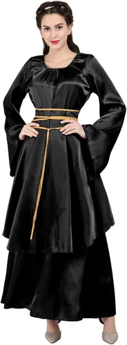 Vista 2 de Kranchungel - Vestidos renacentistas de estilo medieval/irlandés/campesino para mujer; disfraz de hada, para bailes
