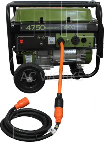 Vista 6 de AC WORKS Enchufe de bloqueo NEMA L14-30P de 4 clavijas de 30 amperios 125/250 voltios a conector hembra de bloqueo L6-30R 30Amp 250Volt (flexible)