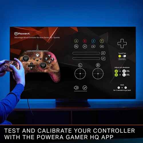 Vista 10 de PowerA Advantage Wired Controller for Xbox Series XS with Lumectra - Black, gamepad, wired video game controller, gaming controller, works with Xbox