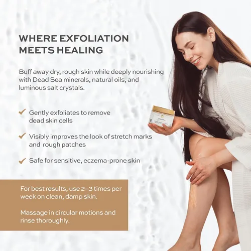Vista 6 de Arianna - Exfoliante corporal ultra exfoliante con minerales del mar muerto, exfolia suavemente y naturalmente hidratante del Mar Muerto