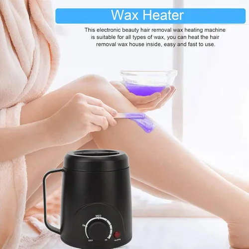 Vista 2 de Calentador eléctrico de cera para depilación, calentador de cera de temperatura ajustable de calentamiento rápido, olla de fusión de cera portátil
