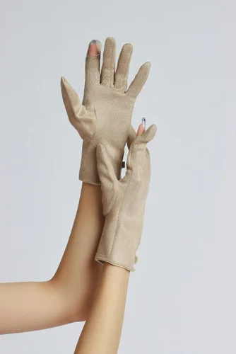 Vista 20 de Sahabowi Guantes de cuero para clima frío Manopla de lana cálida de invierno para mujeres