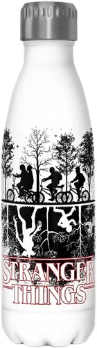 Vista 3 de Botella de Acero Inoxidable de 17 oz de Netflix Stranger Things Mundo al Revés, Multicolor