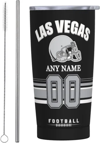 Vista 32 de Vaso Arizona personalizado, vaso con nombre y número personalizados, taza de café de viaje de acero inoxidable que mantiene las bebidas frías