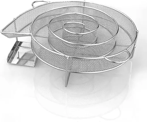 Vista 3 de Naysku Generador de humo frío, bandeja para ahumar pellets, ahumador de laberinto para frío, herramientas de cocina de parrilla de acero inoxidable