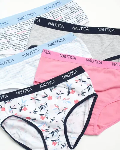 Vista 2 de Nautica Ropa interior para niñas - Calzoncillos de algodón elástico (paquete de 5)