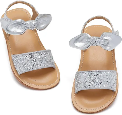 Vista 12 de Kiderence Sandalias de niña de las flores para niñas pequeñas, zapatos de Ck303 Oro