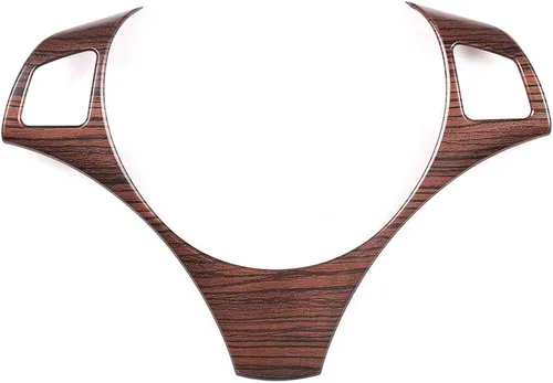 Vista 4 de 4 estilos ABS cromo para BMW E90 serie 3 2005-2012 volante de coche decoración marco ajuste accesorios (grano de madera de pino)
