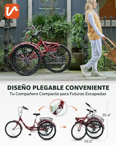 Vista 3 de VIRIBUS Folding Tricycle for Adults