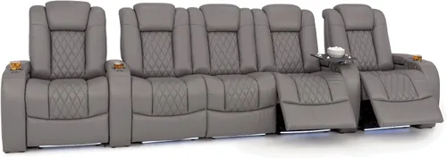 Vista 32 de Seatcraft Asientos de cine en casa Virtuoso LT Tawny Single reclinable Leonado