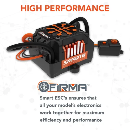 Vista 5 de Spektrum Firma 150A sin escobillas Smart ESC / 2050Kv sin sensor Motor Combo, SPMXSEMC05, negro