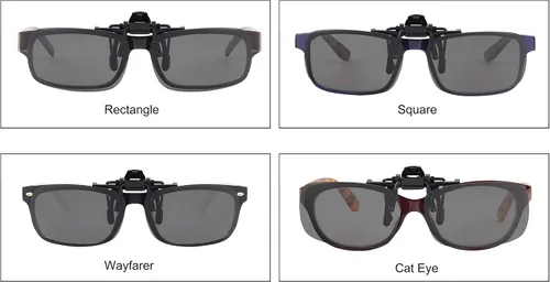 Vista 5 de Gafas de sol polarizadas abatibles con clip sobre gafas graduadas con estuche