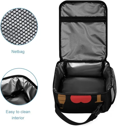 Vista 4 de I Love Coke - Lonchera térmica reutilizable, bolsa portátil para hombres y mujeres