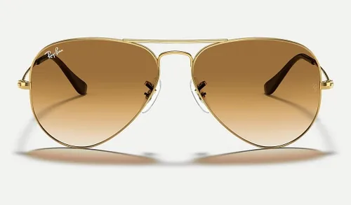 Vista 6 de Ray-Ban RB3025 - Lentes de sol de aviador de metal para hombre y mujer + paquete con kit de cuidado de gafas iWear de diseñador