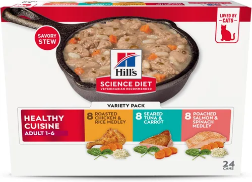Vista 12 de Hill's Science, comida enlatada guisada dietética para perros, 2.8 onzas, paquete de 24, Adulto #1 Recomendado por veterinarios, salmón escalfado