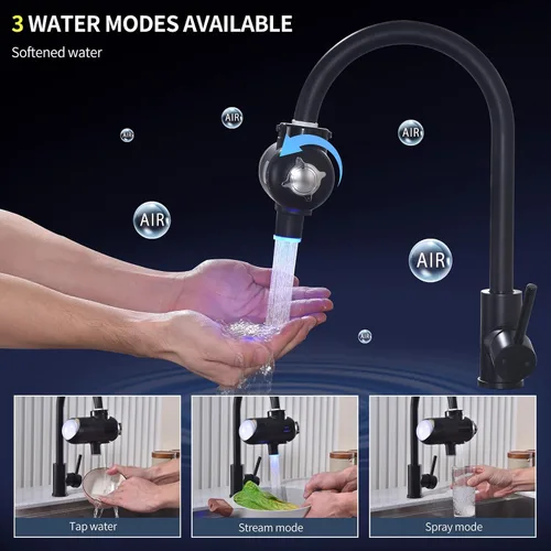 Vista 6 de HOMELODY Filtro de agua para grifo de fregadero 3.0 – Pantalla LED mejorada de 3000 – 4000 L, filtro de grifo de agua que reduce el plomo, cloro