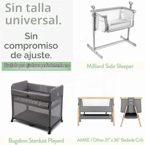 Vista 2 de Joey + Joan Sábanas de cuna ajustables de 35 x 20 pulgadas para dormir
