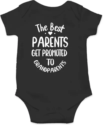 Vista 5 de CBTwear The Best Parents Get Promoted to Grandparents Baby Bodysuit - Divertido traje infantil - Humor infantil