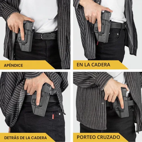 Vista 4 de OWB Holster for Taurus G2C/G3C, PT111/PT140 G2, G3C Toro – Index/Thumb Release, RDS Ready Options, Paddle/Clip/IWB Carry, Adjustable Cant, No