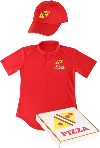 Vista 5 de Disfraz de repartidor de pizza para adultos