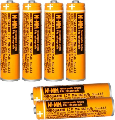 Vista 2 de Paquete de 8 Pilas Recargables HHR-55AAABU NI-MH AAA para Panasonic 1.2V 550mAh Batería AAA para Teléfonos Inalámbricos