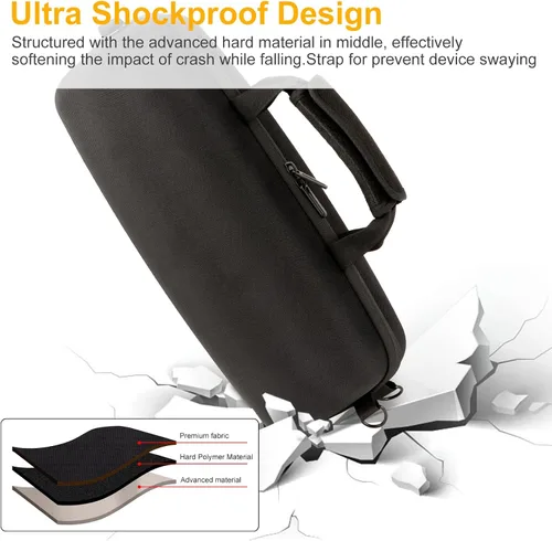 Vista 4 de Funda rígida compatible con altavoz Bluetooth JBL Xtreme 4/Xtreme 3, bolsa de almacenamiento de transporte de viaje con correa de hombro de repuesto