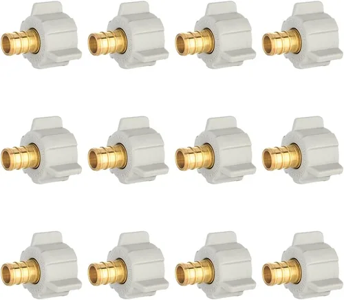 Vista 14 de Adaptador recto giratorio EFIELD 1/2" Pex X 7/8" BC (Ballcock) Tubería de latón PEX FittingsAdaptador recto giratorio de tuerca