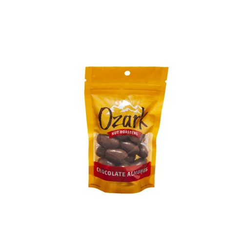 Vista 9 de OZARK NUT ROASTERS, Almendras de chocolate, nueces con sabor a chocolate, almendras confitadas gourmet de clase mundial, paquete resellable