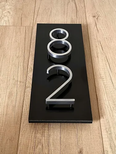 Vista 4 de Números de casa Número de dirección disponible en modo vertical y horizontal Número de dirección Placa de dirección de la casa Regalo